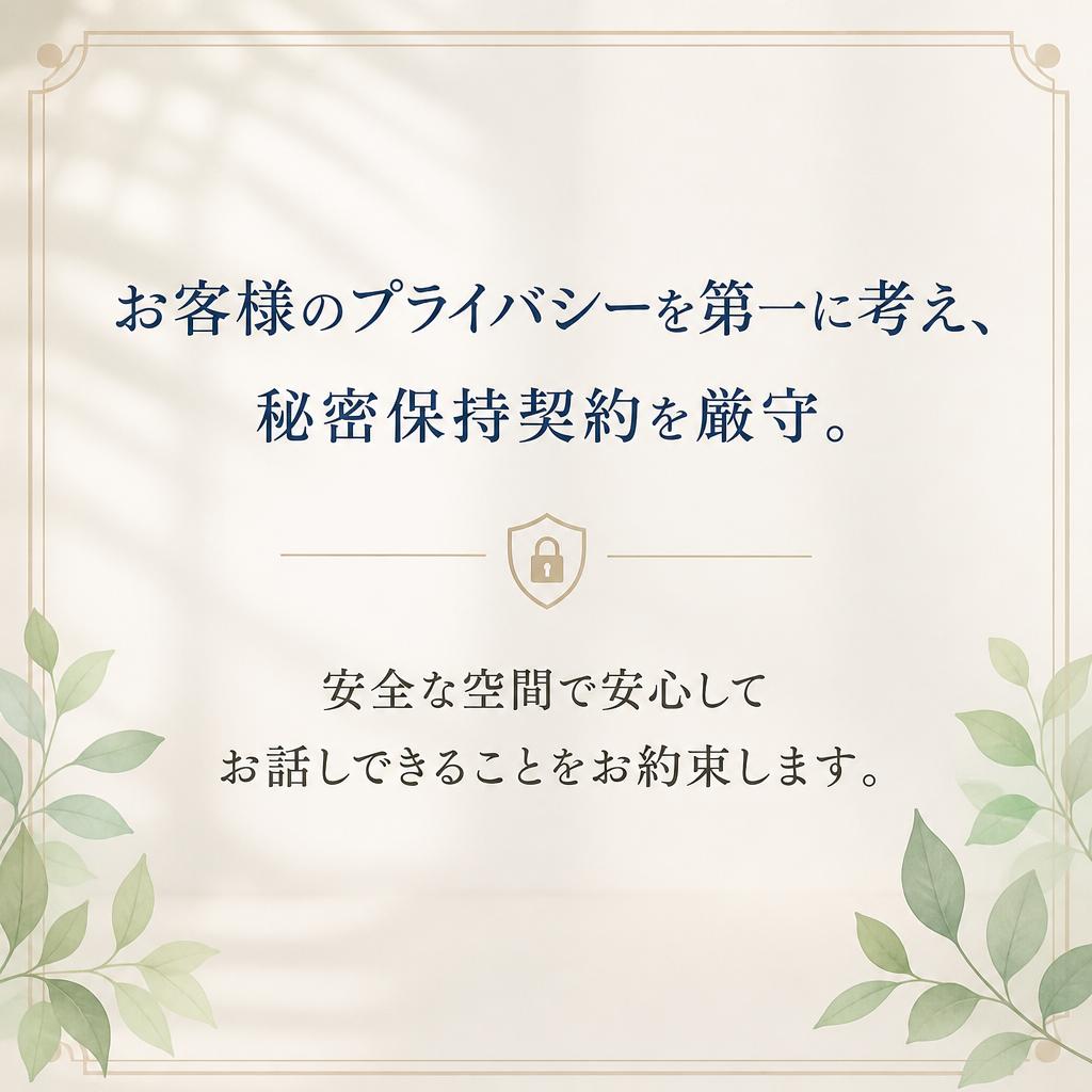 2. プライバシーを徹底保護